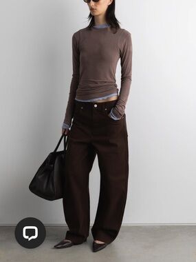 OAK + FORT Twill Barrel Pant (Regular Length)